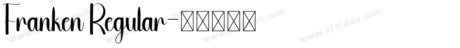 Franken Regular字体转换